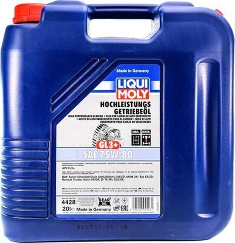 Liqui Moly GL-3+ 75W-80, 20 л (4428) трансмиссионное масло фото