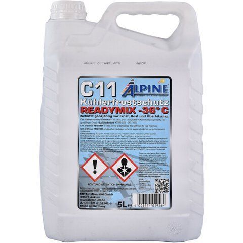 Готовий антифриз Alpine Ready Mix G11 синій -36 &deg;C фото