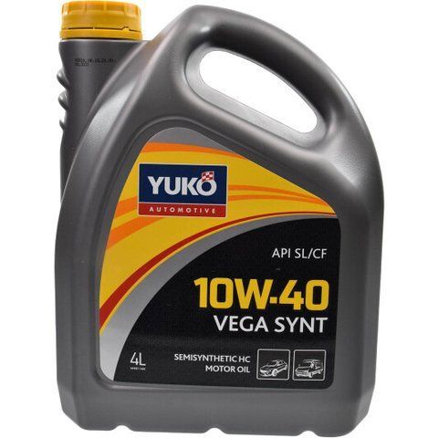 Yuko Vega Synt 10W-40 4 л, моторное масло фото