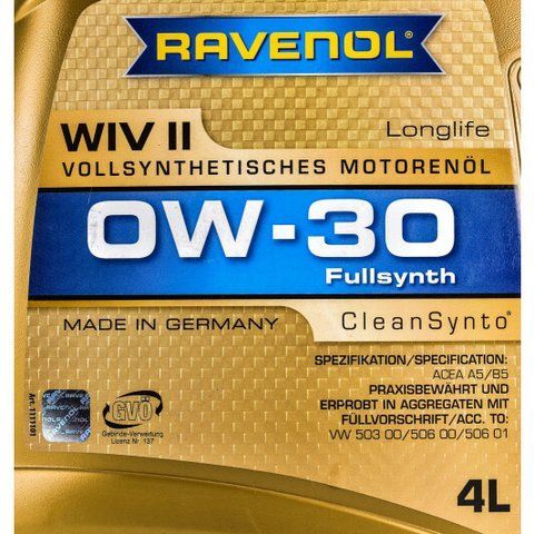 Ravenol WIV ІІ 0W-30 4 л, (11111014) моторна олива фото