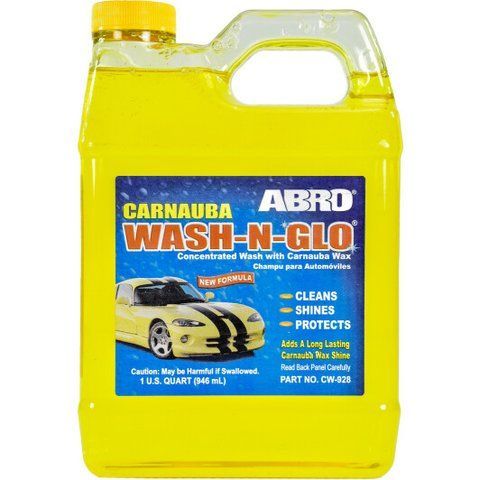 Автошампунь-полироль концентрат ABRO Wash-N-Glo с воском фото