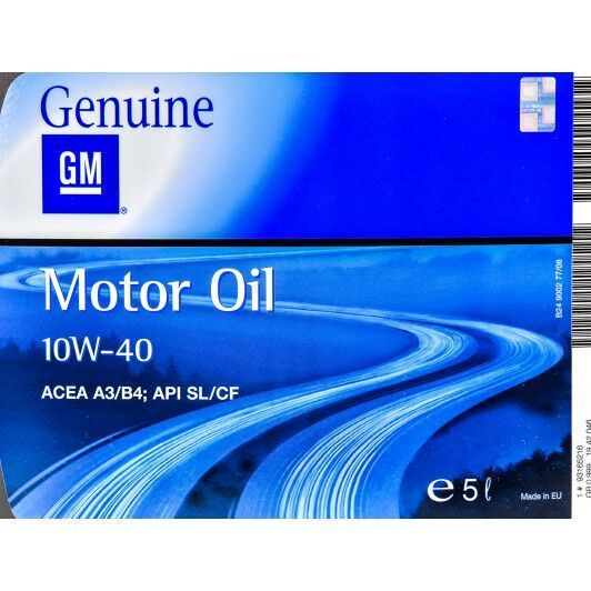 General Motors Semi Synthetic 10W-40 5 л, (1942046) моторное масло фото